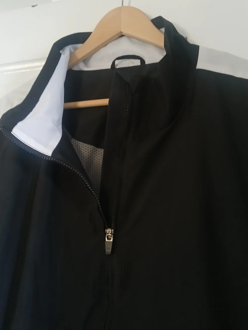 Men's 3XB Roundtree & Yorke Sport Black White Windbreaker Jacket Zip Relaxed Fit